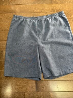 Tradition Elastic-Waist Blue Casual Shorts